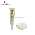 eyecream or gel flexible cosmetic plastic packaging tube with long nozzle